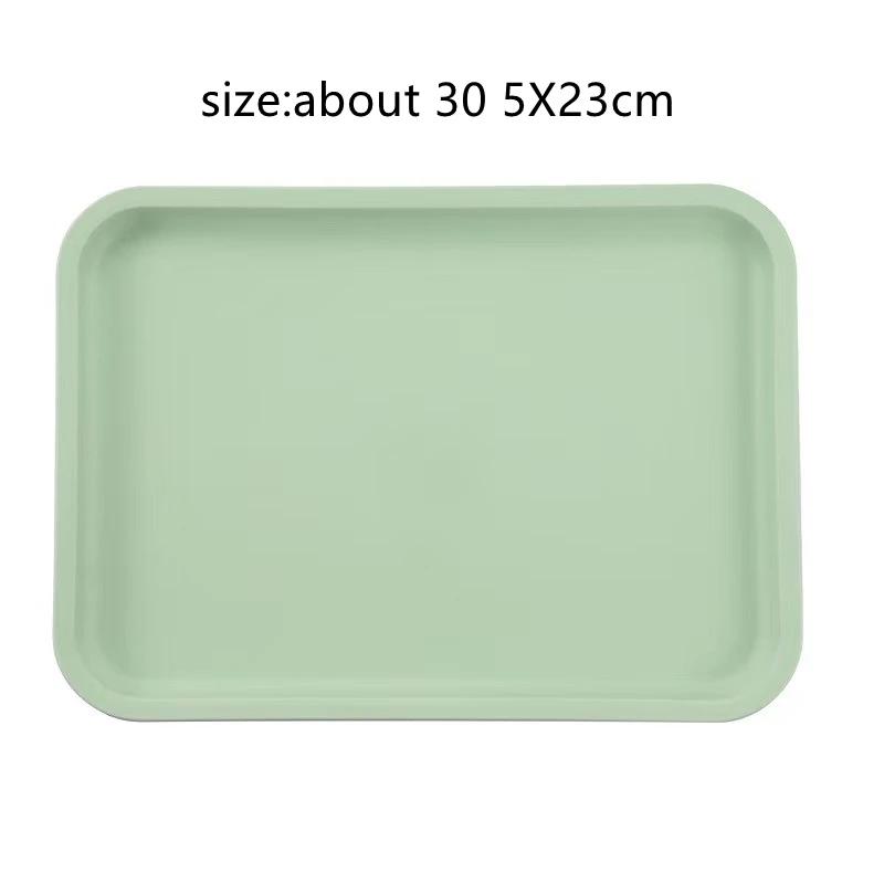 White Plastic Tray, Multi-function, Rectangular Storage Tray, Nordic Simple, Home, Kitchen, Supplies, Fruit, Dessert , 29*17cm