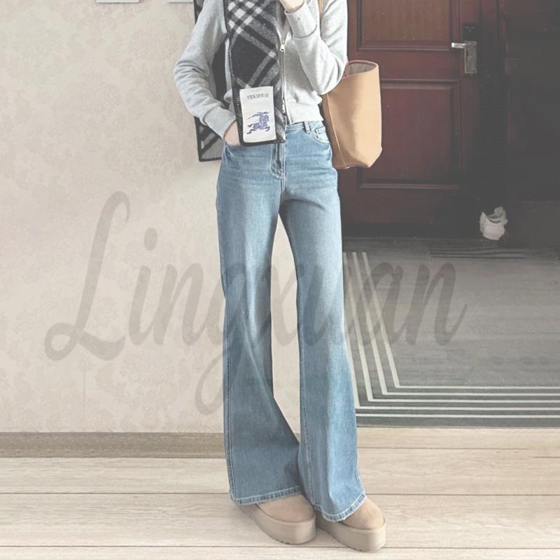 Women s Micro-Flare Jeans: 2026 Spring/Autumn Collection - Comfortable, Versatile, Slimming, Loose Fit. Double Extra Large