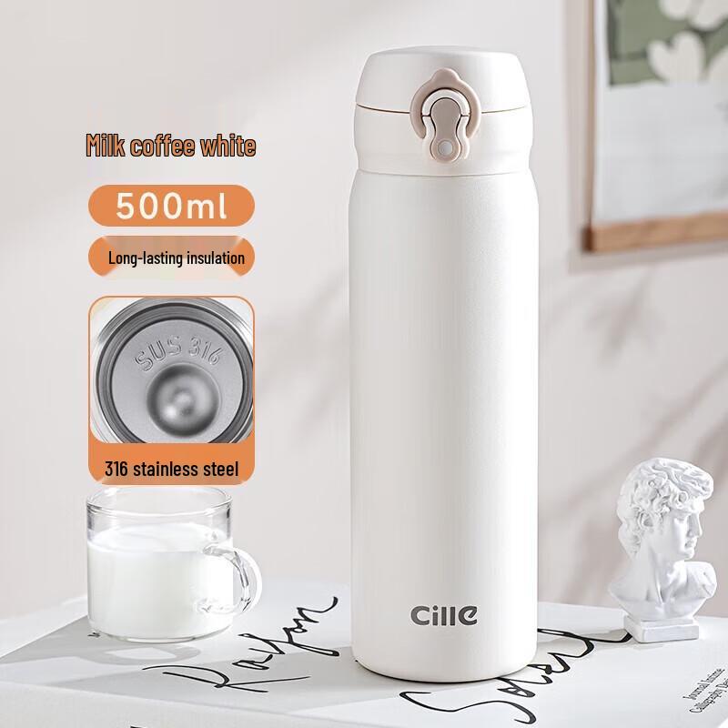 Cille 316 Stainless Steel Pop-Up Thermal Mug