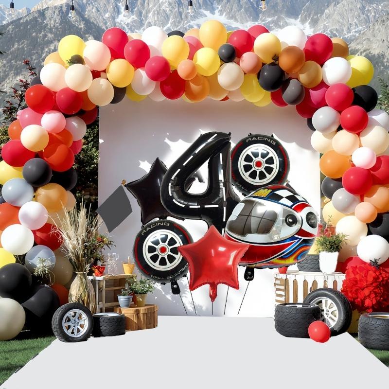 High Quality 40 Inch Aluminum Foil Racing Balloon Set with Sturdy Portable Construction Ideal for Indoor Outdoors Party Use