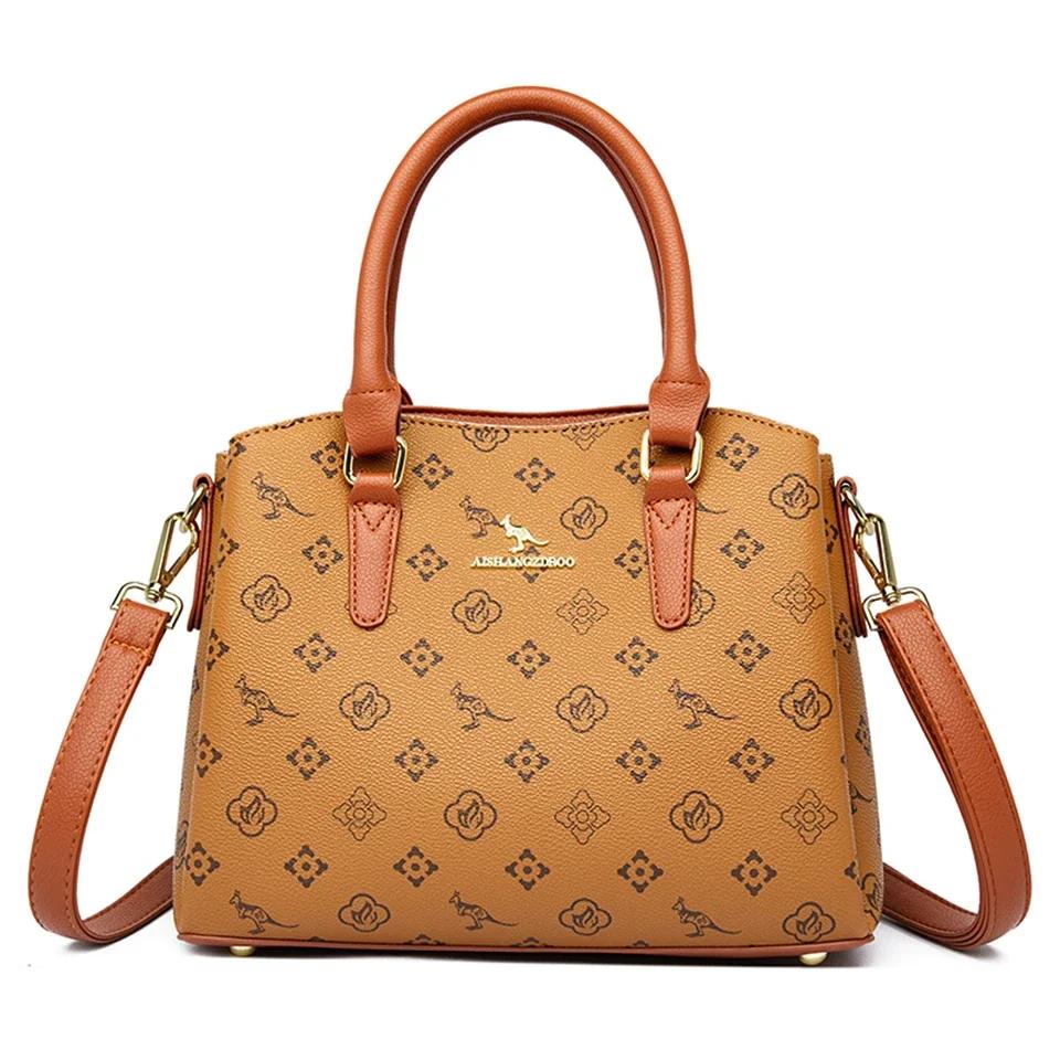Stylish Women'S Bag Long-Lasting Leather With Comfortable Double Handles Removable Shoulder Belt Spacious And Versatile Function