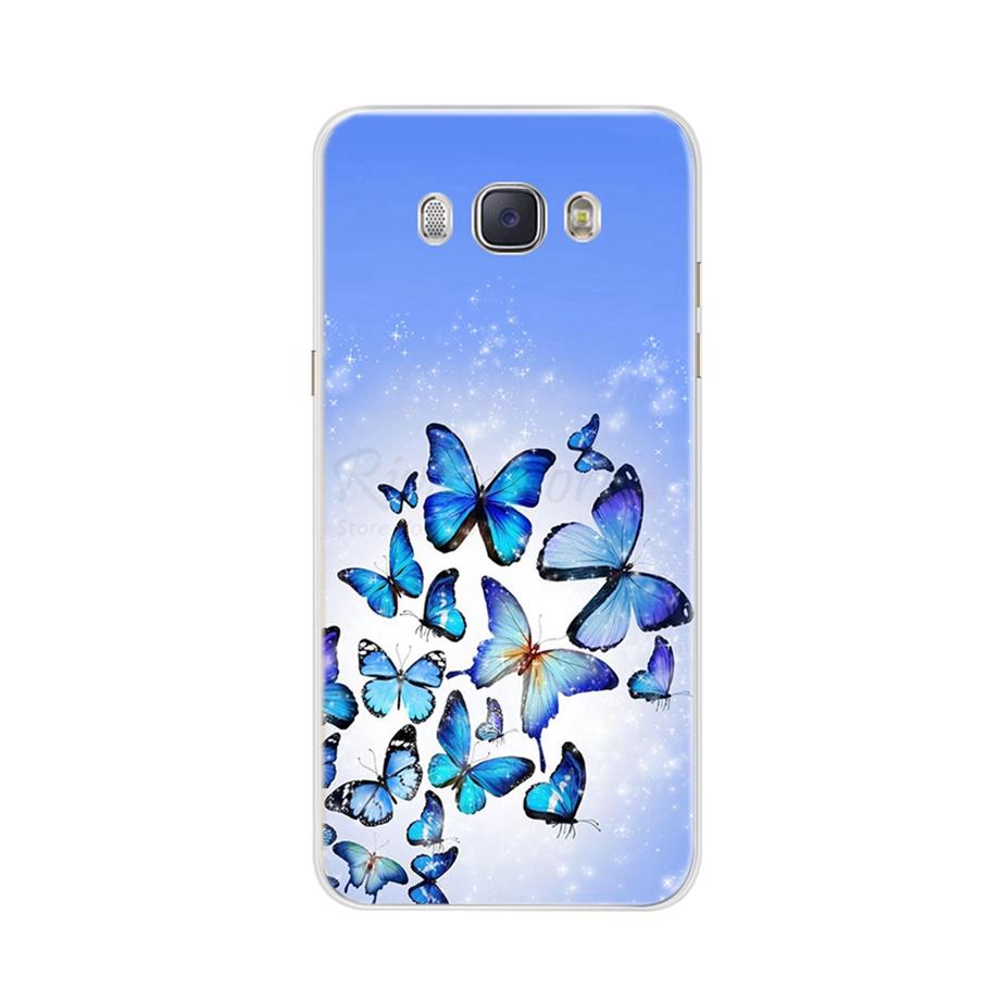 For Coque Samsung Galaxy J5 2016 Case Phone Back Cover Flower Silicone Case for Samsung J5 2016 J510 J510F Protector Cover Cases