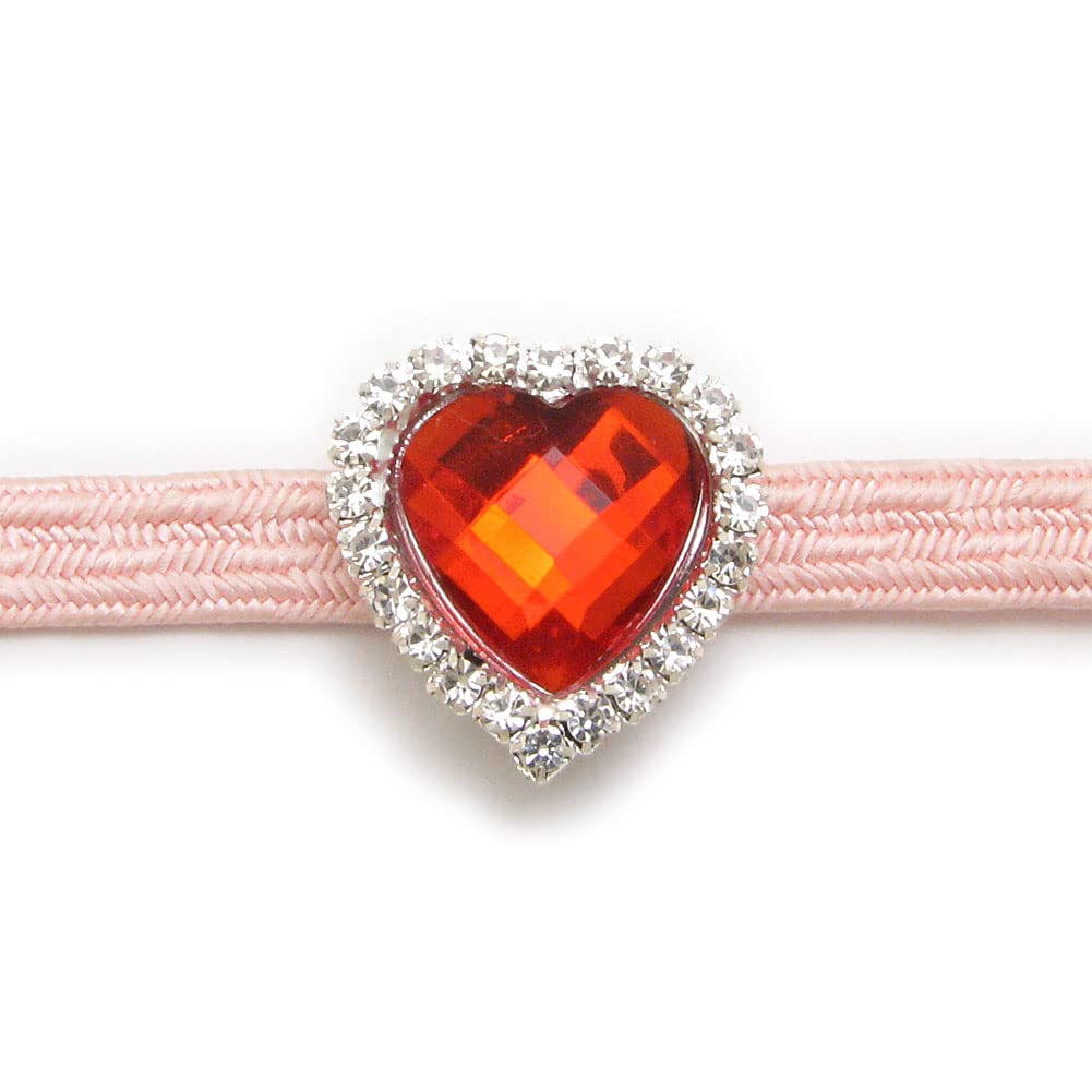 Obi clasp, heart shape, rhinestone, modern kimono accessory, Japanese accessory, yukata, contemporary CHS10051