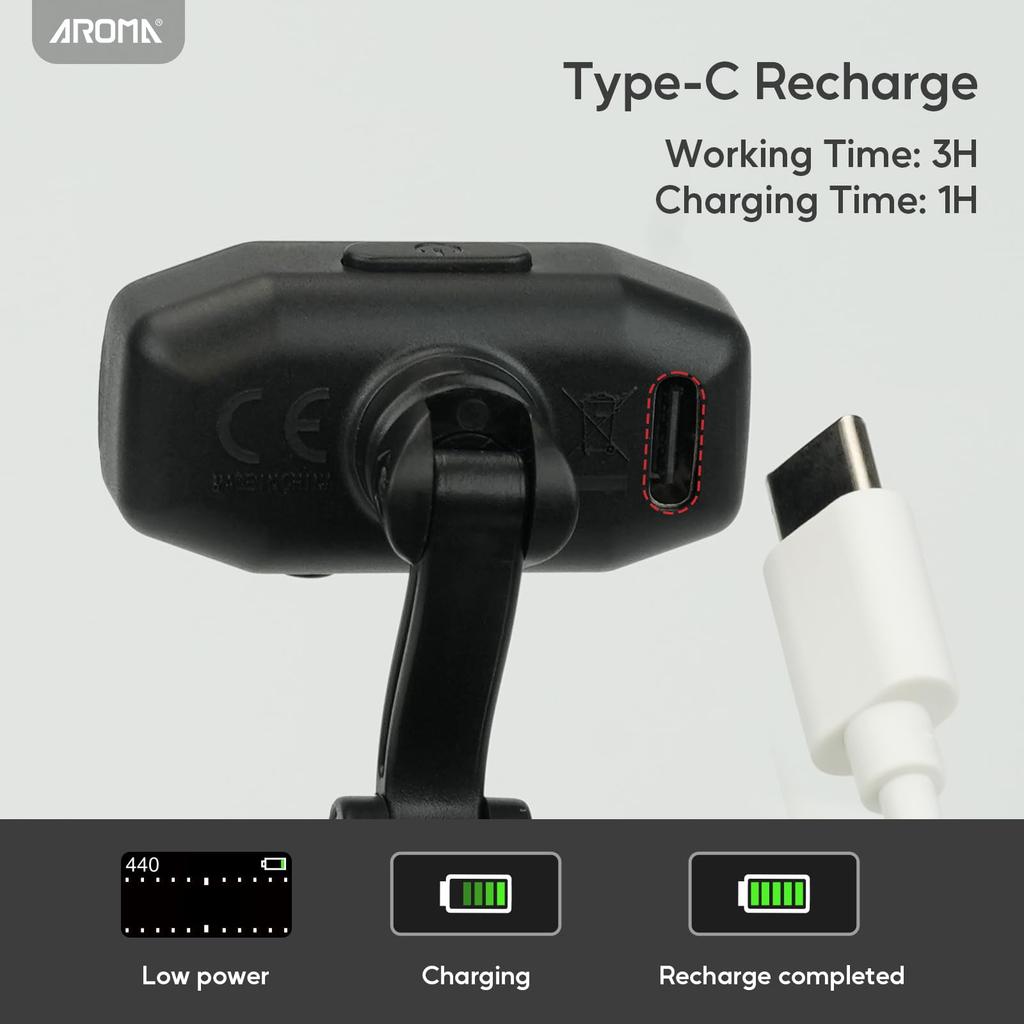 Aroma Supports TFT Easy to Read Even in Strong Rotating Compatible with and Ukuleles Clip-on Tuner, Rechargeable, High-Speed Tuning, High-Performance