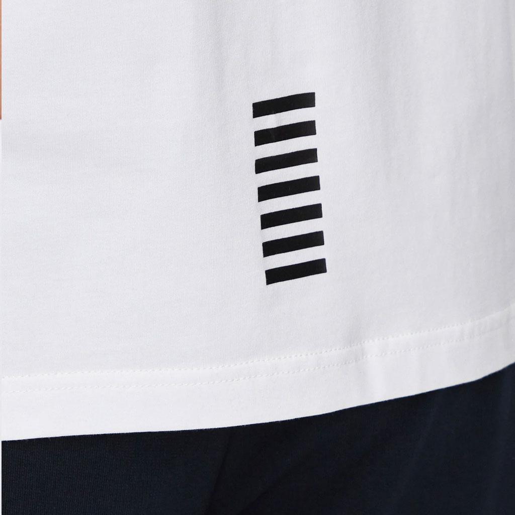 Emporio Armani EA7 Logo Print Pullover Crew Neck Long Sleeve T-Shirt Men tops White 8NPT28-PJVQZ-1100