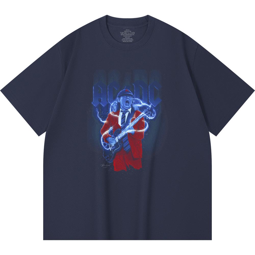 230 Gsm 100% Cotton Heavy Metal T-Shirt  Rock Band Popular Music Print Unisex Heavy Cotton T Shirt