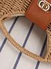 Women's Trendy Paper Rope Woven Crossbody Bag