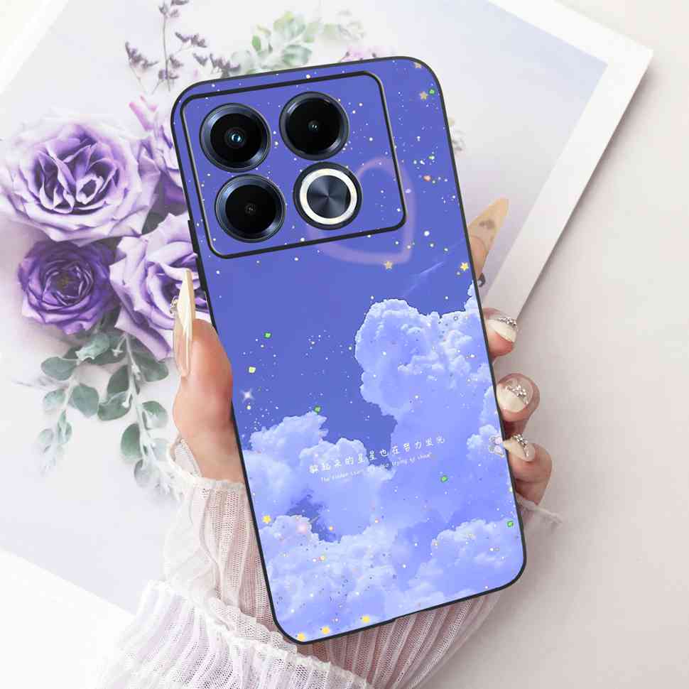 Colorful Butterfly Fashion For Infinix Note 40 5G X6852 Case Silicone TPU Black Cover For Infinix Note40 5G Bumper Shell Fundas