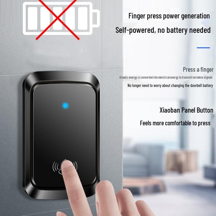 Wireless Self-Powered Doorbell: Smart Long-Distance Remote with Waterproof Call Function for Elderly & Kids