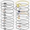 Nueva pulsera de cadena de serpiente con cierre magnético deslizante de Plata de Ley 925, pulsera con cierre de corazón de ratón y cadena de serpiente múltiple, pulsera de 17cm