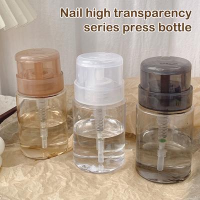 Nail Art Polish Remover Cleaner Makeup Bottle Manicure Tool Nail Refillable Bottles Empty Press Pump Dispenser