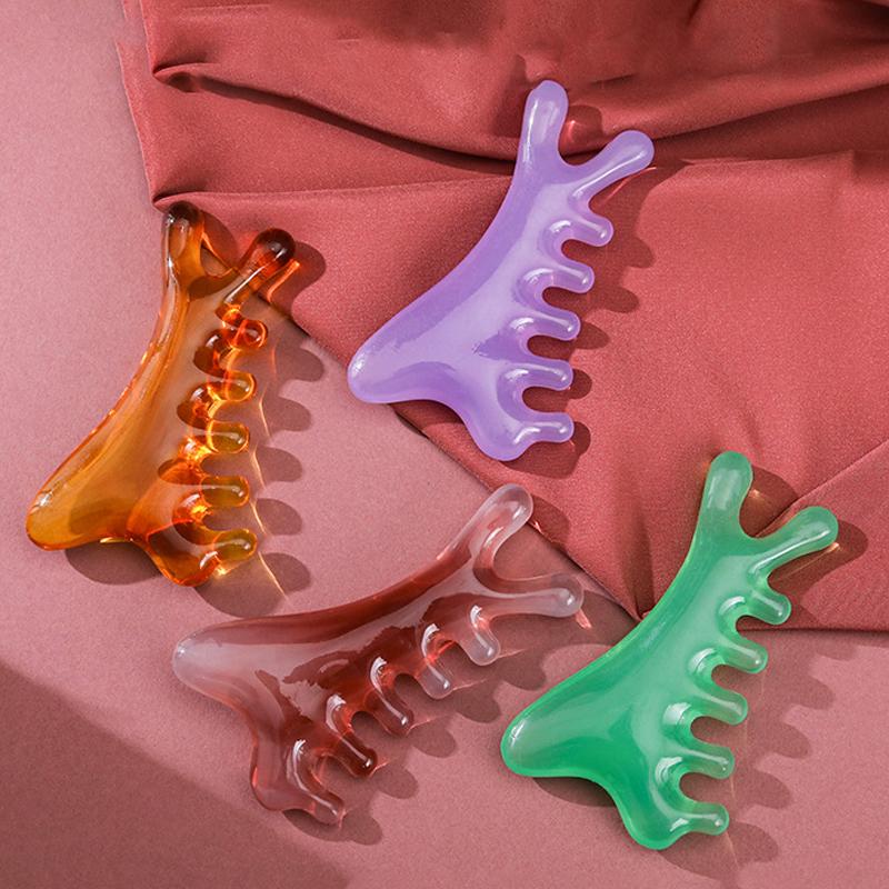 1 Stück Cartoon Delfin Harz Körper Nase Kopfhaut Meridian Massagekamm 4In1 Kamm Blutzirkulation Antistatisch Glatter Haarkamm