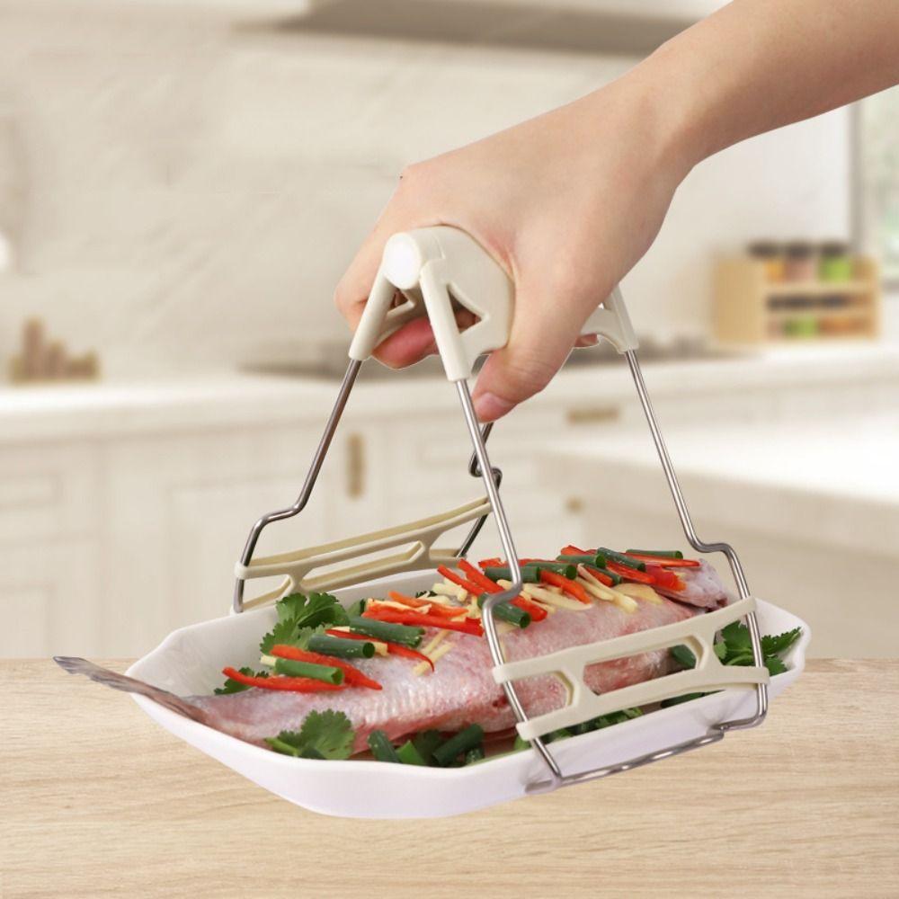 Bowl Gripper Dish Lifter Non-Slip Pan Gripper Kitchen Supplies Anti-scalding Clip  Oven Tray