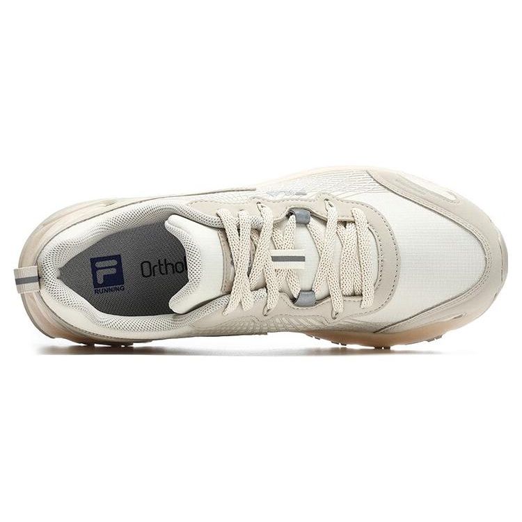 FILA Lynx Comfortable Fabric Leather Low-Top Casual Running Shoes Women sneaker Beige A12W241205FAW