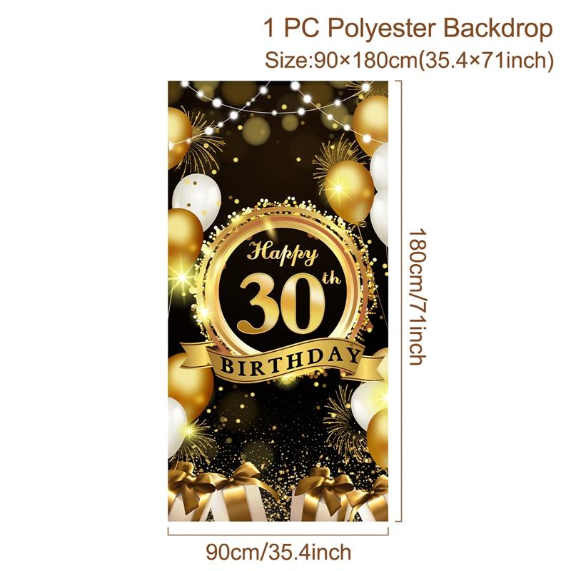 Happy Birthday Background 18 21 30 40 50 60 Birthday Party Decoration Birthday Banner Hanging Flag 30th Birthday Backdrop Decor