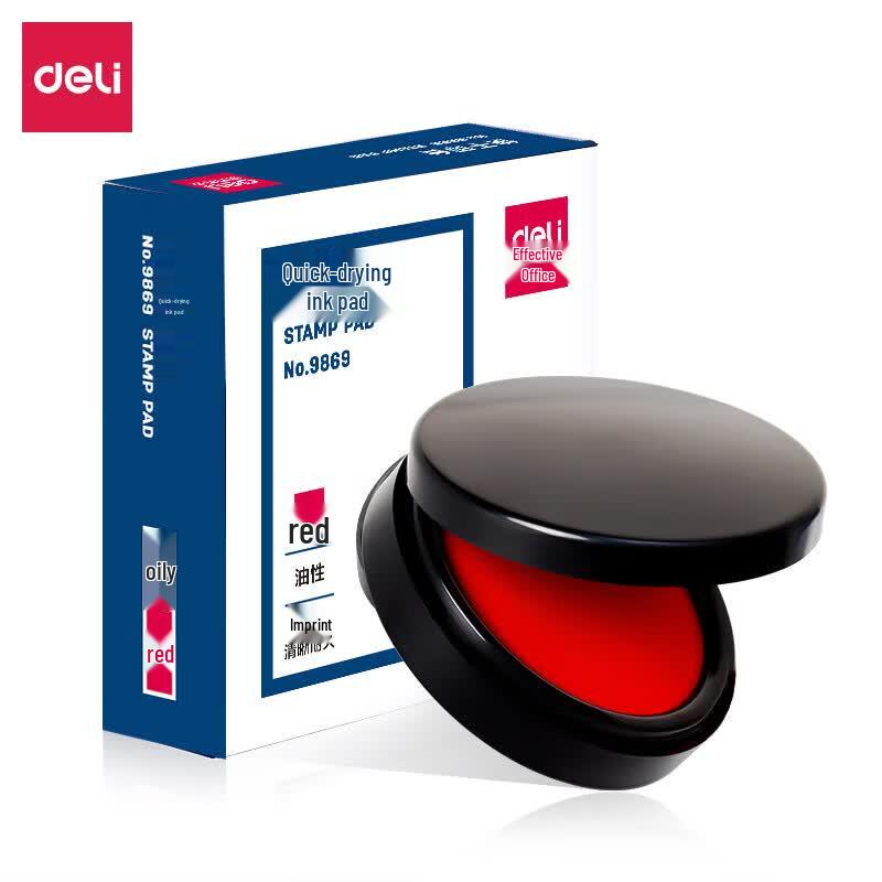 Deli Round Quick-Dry Financial Ink Pad
