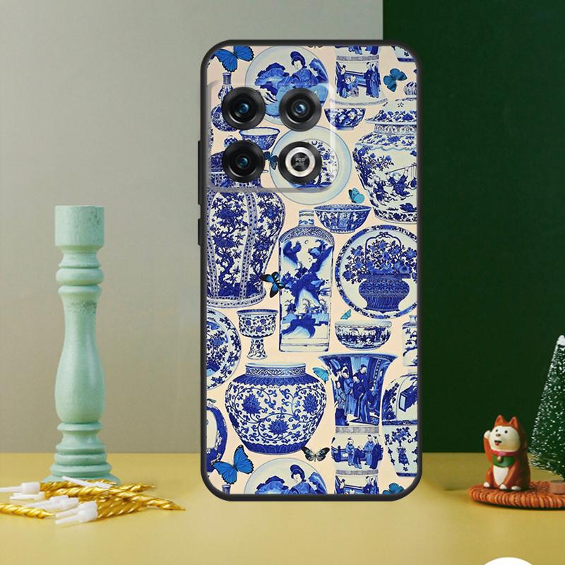 

Blue And White Porcelain Case For OnePlus Nord CE 4 2 3 Lite N20 N30 9 10 Pro 8T 9RT 10T 10R 12R 13R 11 12 13 Cover OnePlus Nord 4