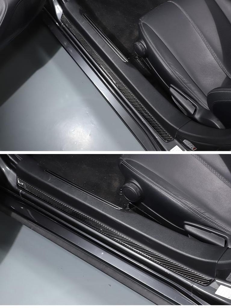 Hcilloend New Mazda Roadster RF ND Series Exterior Side Step Guard Side Molding Side Step Scuff Plate Carbon Fiber Easy Installation Type Decorative