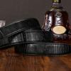 DIY Genuine Leather Belt 3.5cm Waistband Non-porous Crocodile Pattern Girdle Classic Waistband