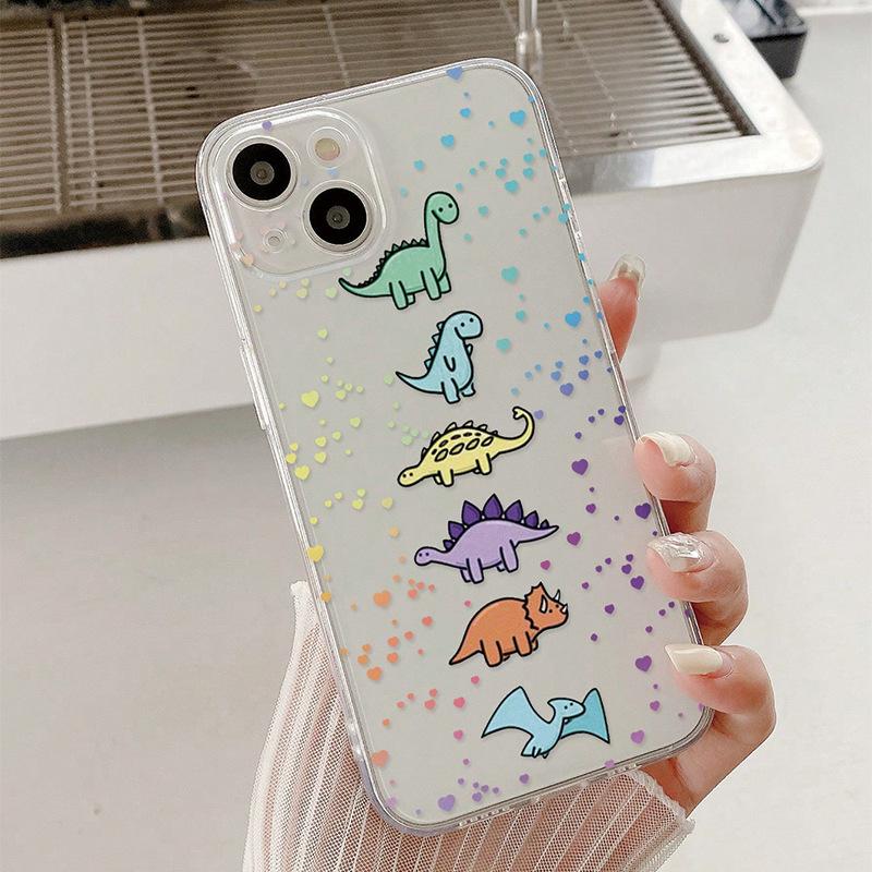 Cartoon Dinosaur Fits iPhone 14 Cases, iPhone 13/12/11 Pro Covers, 15/16 Plus Cases