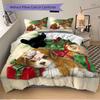 3Pcs Christmas Puppies Presents Bedding Sets For All Sizes New 3D Printed Bed Cover Comforter Duvet Cover Pillowcase Bedroom Decoration