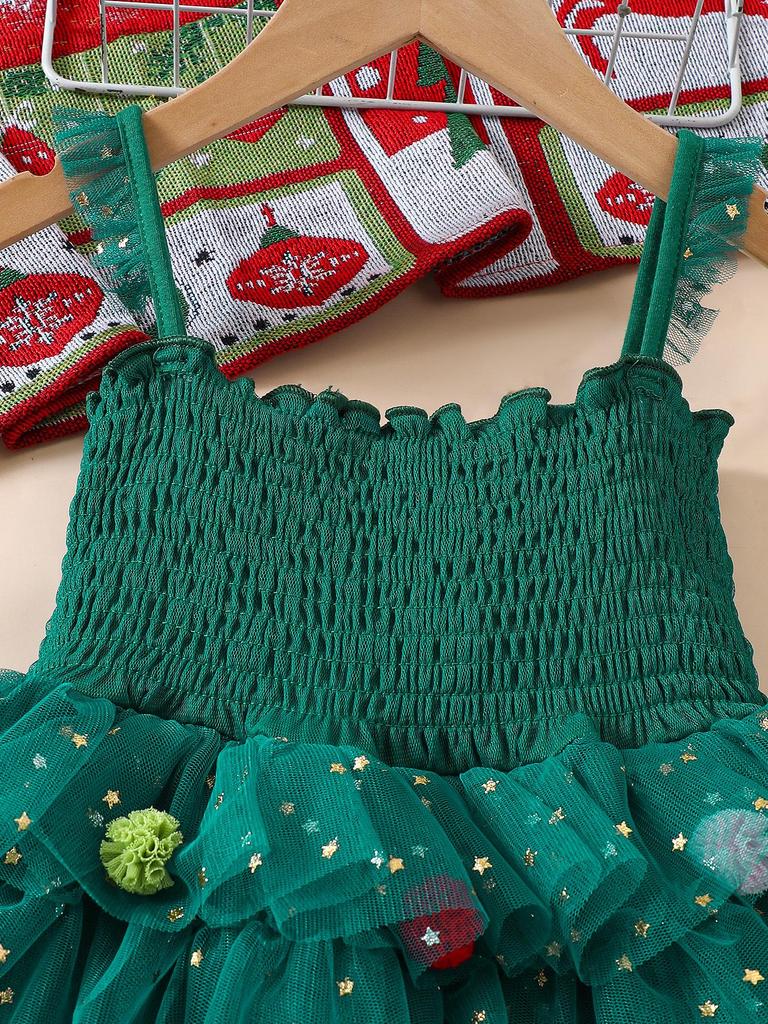Rojtos spagettipántos karácsonyi ruha - Színes puffos szoknya lányoknak