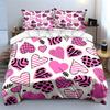 "Romantic Hearts Pattern Gift Set"  Kid's and Adults' Bedroom Decor, Exquisite Three-piece Bedding Set Gift