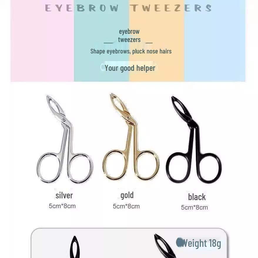

Stainless Steel Eyebrow and Facial Hair Tweezers - Precision Plucking Tool