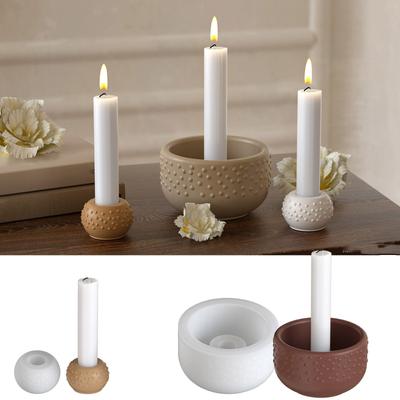Artistic Dot Shape Candle Making Mold Sturdy Silicone Craft Tool Candlestick Mold For Creative Resin Projects