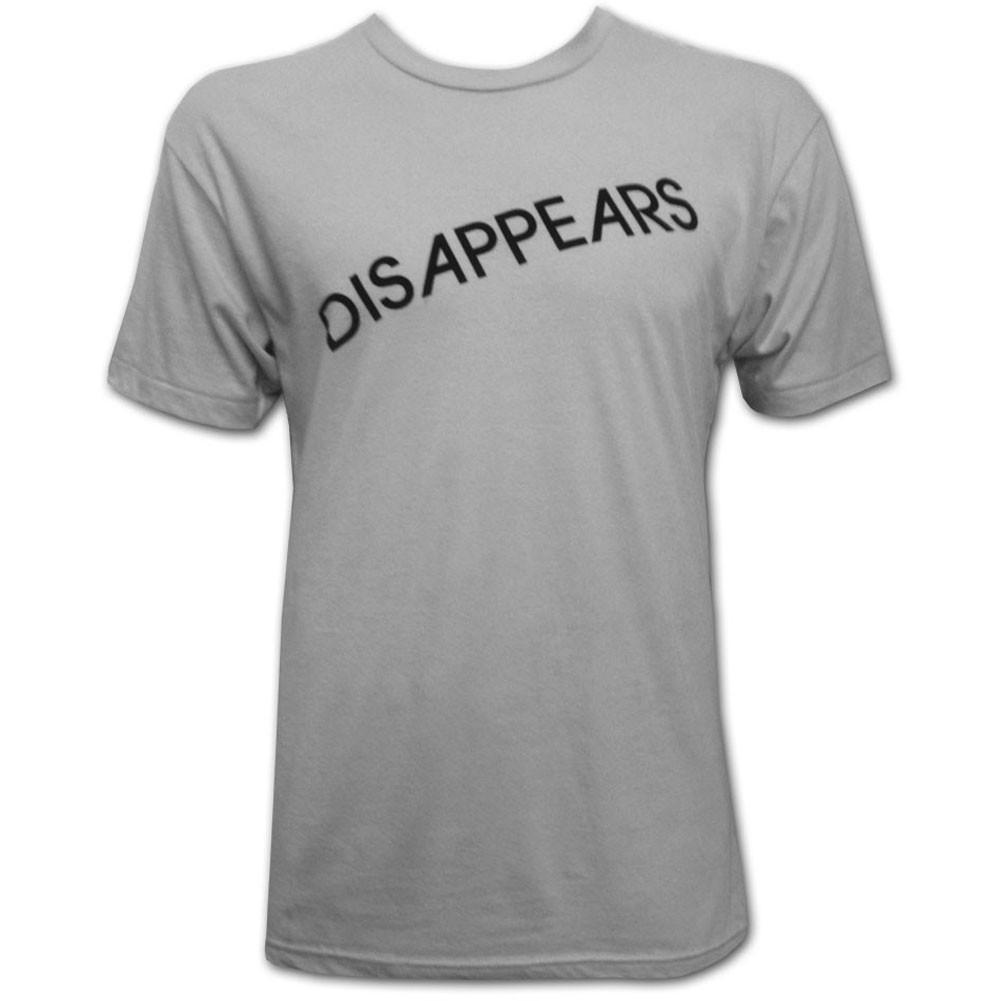 Men s Disappears Tilted Logo Slim Fit T-shirt X-Large Silver 3XL
