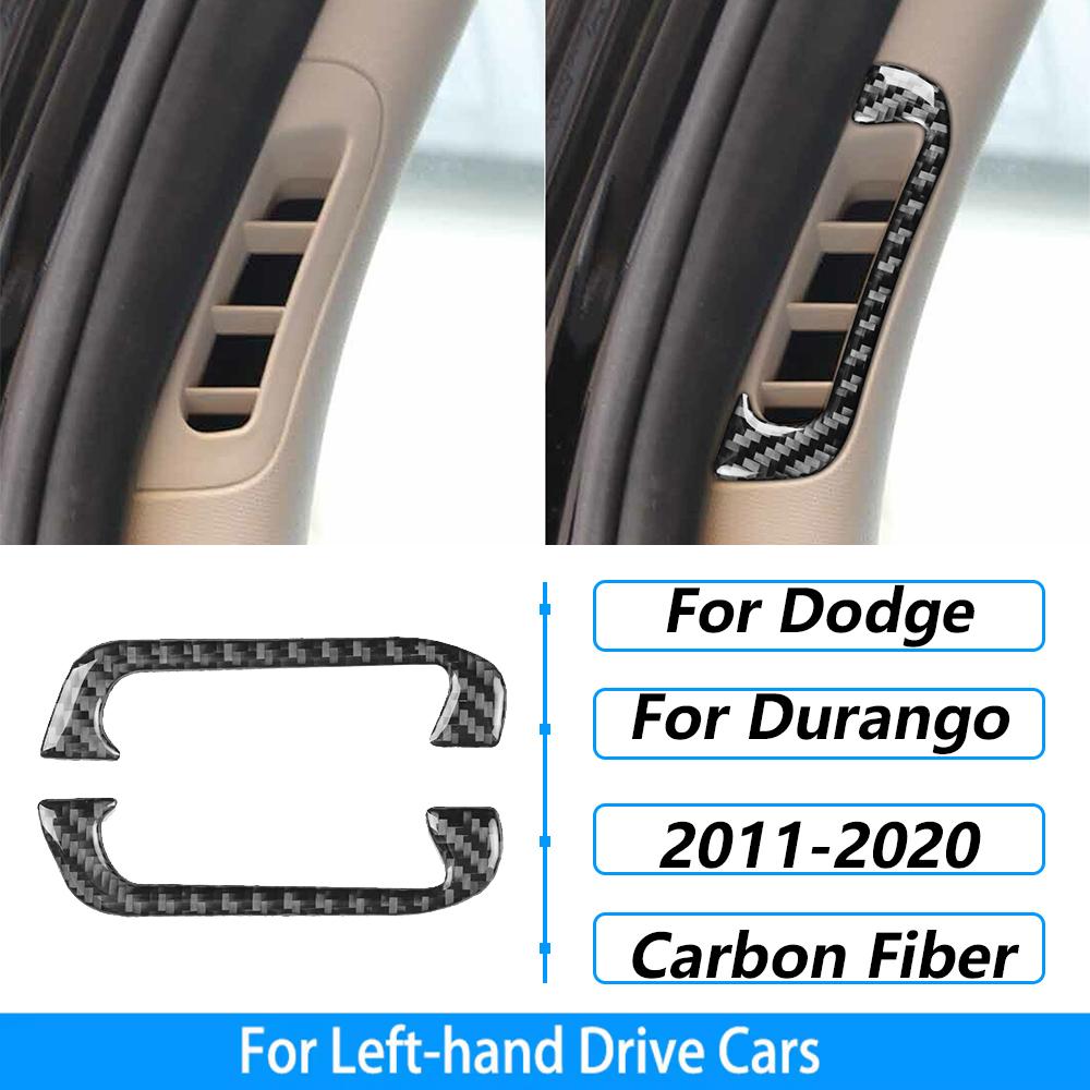 For Dodge Durango 2011-2020 Carbon Fiber Center Console Gear Shift Air Outlet AC CD Window Lift Trim Set Car Accessories Sticker