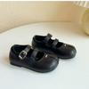 Girls Mary Jane Shoes Princess Soft Leather Ballet Flats Children Fashion Double Strap Round Toe Casual Toddler Designer Shoes