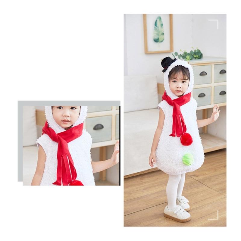 Baby Snow Man Costume Snow Girl Costume, Toddler Christmas Snowman Costume Novelty Fancy Dress Snow Girl Costume