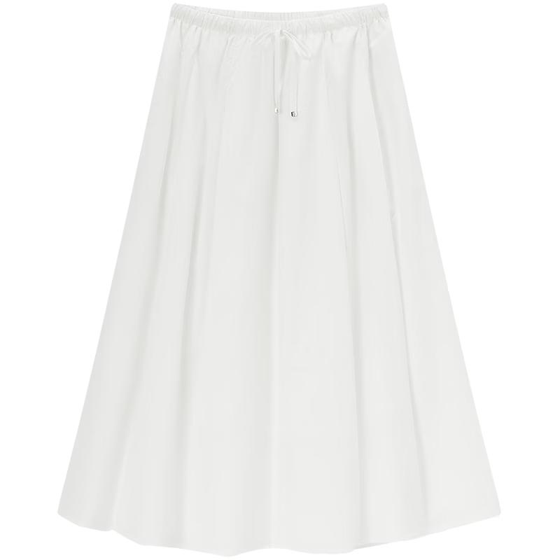 Women s Lyocell High-Waisted A-Line Long Skirt L