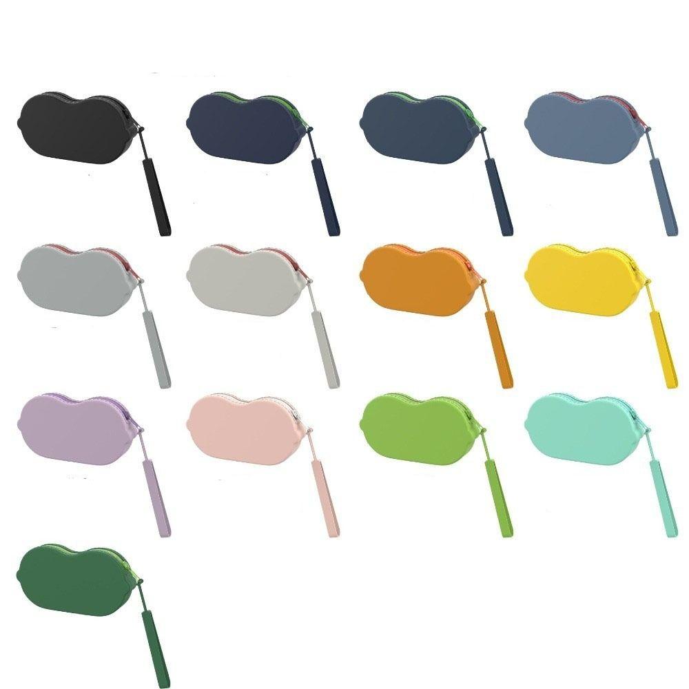 Solid Color Silicone Glasses Bag Zipper Closure Eyewear Organizer Cosmetic Pouch Trendsetters