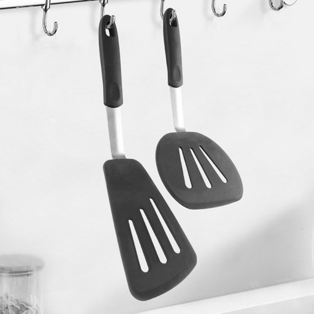 Silicone Steak Spatula With Ergonomic Lengthened Handle Western-style Elastic Heat Resistance Non-stick Steak Spatula Kitchenware