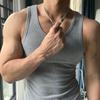 Herrevest Ensfarvet Rund Hals Ærmeløs Fitness Tanktoppe Åndbar Afslappet Streetwear Sommer Fritidstøj til Sport Rejser Shopping Daglig Brug