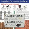 2D Flat, 1pc Graduation Treats Aluminium Sign 8x12 Inch - "Graduation Is Sweet Please Take A Treat" Quote, Grad Cap & Confetti Design, Distressed