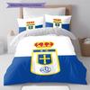 Real Oviedo Pattern Bedding,Quilt Set Quilt Cover Pillowcase Home Birthday Gift (1 * duvet cover + 2 * pillowcase, without core)