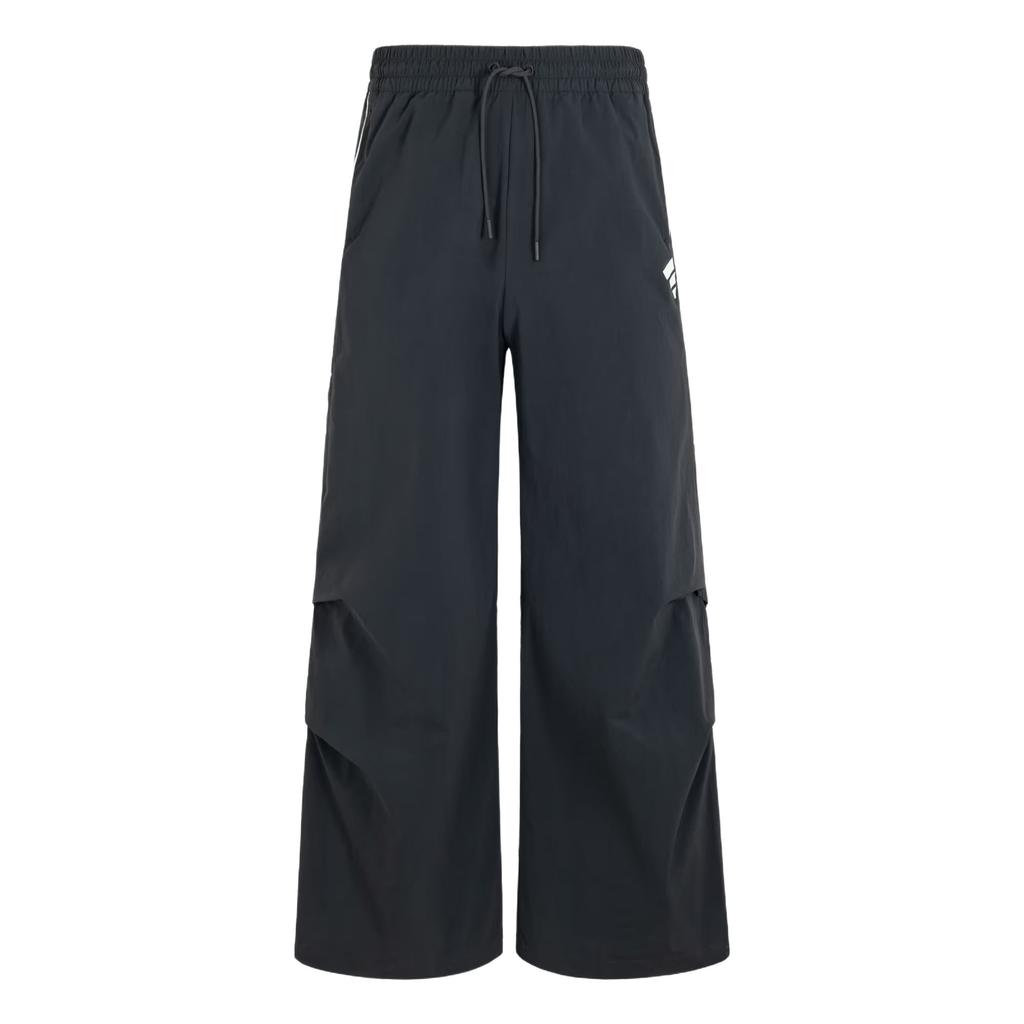 Adidas FOS Tracksuit Bottoms Comfortable Wide Leg Knit Sports Pants Women Bottoms Carbon-Black Bright-White JY8077