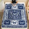 Butterfly Decoration Print Flannel Blanket, High Quality Comfortable for All Seasons, Home Decor, Warmth and Comfort, Perfect for Christmas Gifts30