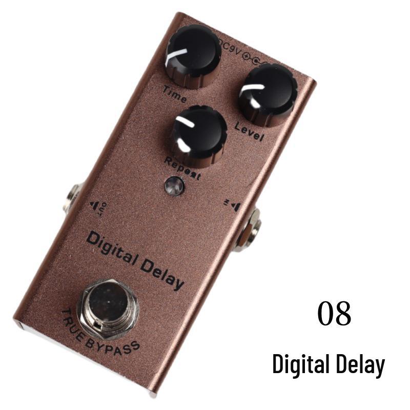 08 Digital Delay Electric Guitar Multi-Effect Pedal: Ten Effects Including Distortion, Overdrive, Delay, and Chorus.