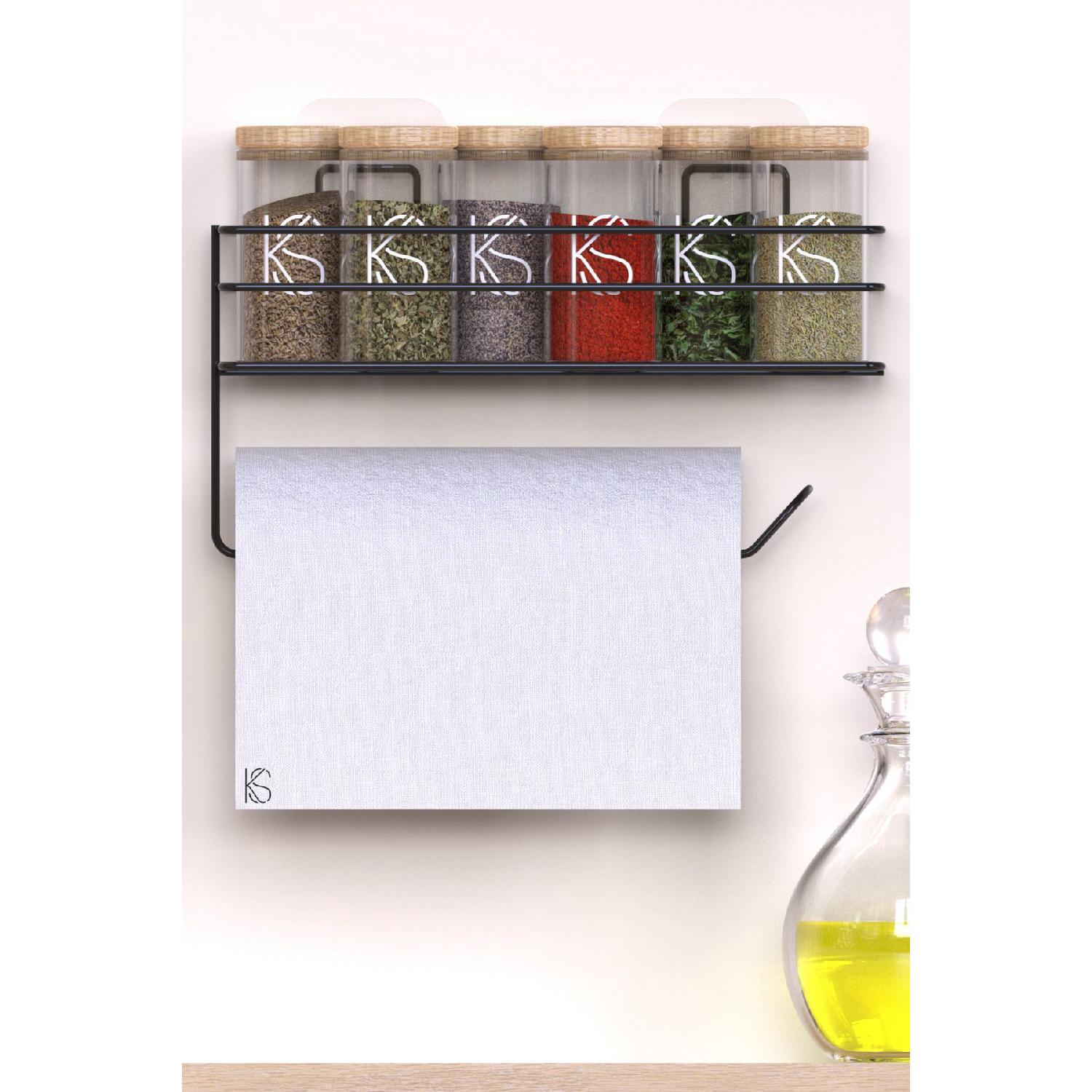 

Клейка полиця Тримач для рулону паперу Тримач для серветок Тримач для рушників Тримач для паперу Чорна полиця-органайзер для ванної кімнати чорний