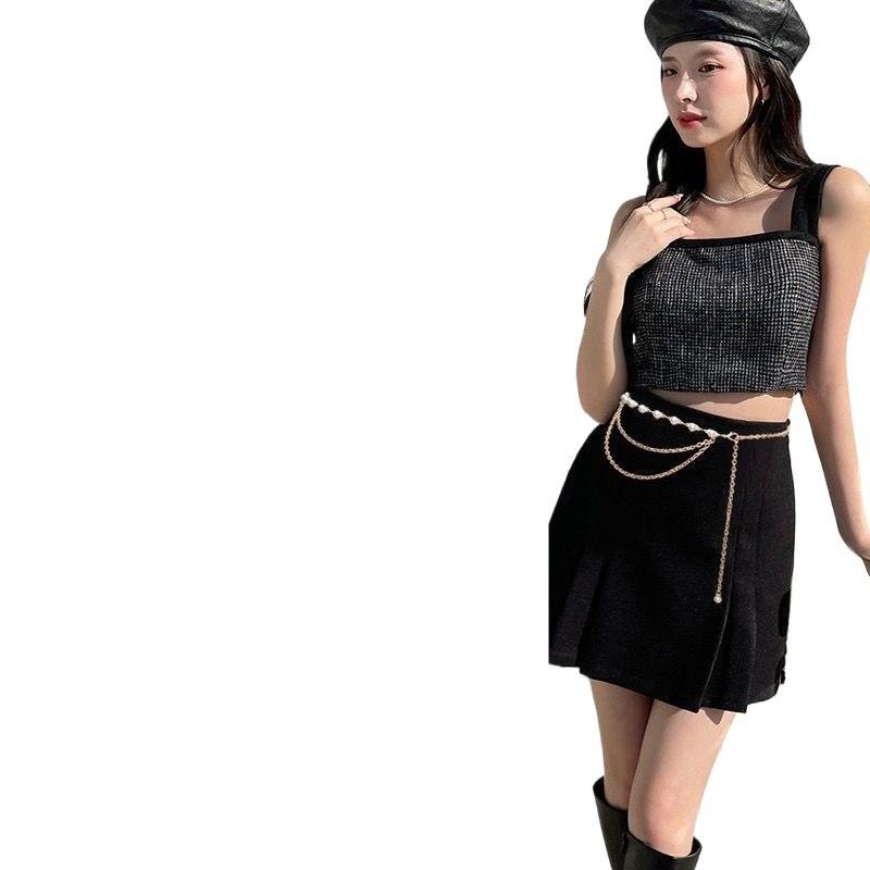 Elegant Double Layer Waist Chain For Women With Pearl Accents For Skirts And Dresses