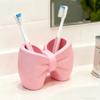 1pc Creative Bow Pen and Toothbrush Holder | Plastic, Freestanding, Ideal for Bedroom and Bathroom Decor, bathroom accessories