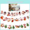 Banner de Feliz Natal Bandeirinha Bandeira Pendurada Bandeirolas Papai Noel Rena Boneco de Neve
