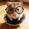 1 Set Süße Hamsterkostüme Mini-Prinzessinnenkleid Und Runde Metallbrille Eichhörnchen Verkleidungsoutfit für Kleine Haustiere Tägliche Kleidung Foto Requisiten