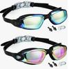 Custom HD Anti-Pinch Swim Cap & Foldable Goggles Set with Nose Clip & Earplugs