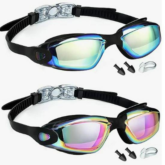 Custom HD Anti-Pinch Swim Cap & Foldable Goggles Set with Nose Clip & Earplugs