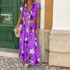 BITCED Fashion Summer Spring Short Sleeve V-Neck Casual Dresses Unique Design